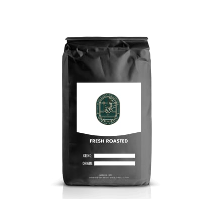 "6 Bean Blend - Dark Roast House Espresso Blend - premium dark coffee for espresso lovers."