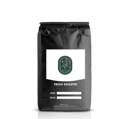 "African Espresso - Medium/Dark Roast - premium coffee blend from Kenya, Tanzania, and Ethiopia."