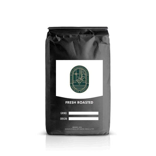 "Holiday Blend - festive coffee blend from Brazil, Peru, and India."